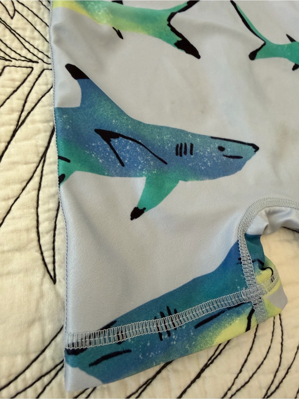 Tea Collection - Shark Rash Guard Swimsuit, 2T - Picture 6 of 10